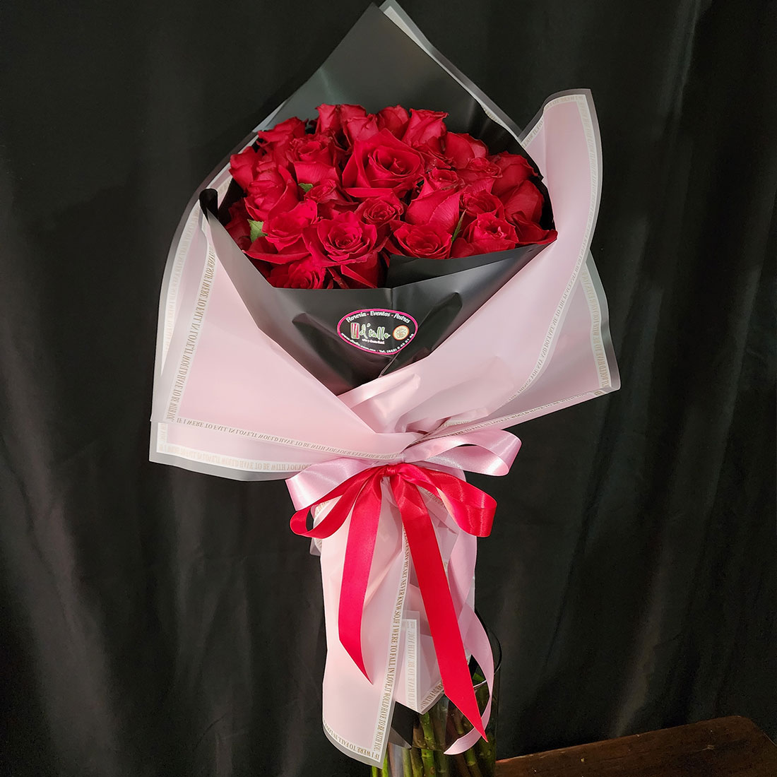 Bouquet con 24 rosas