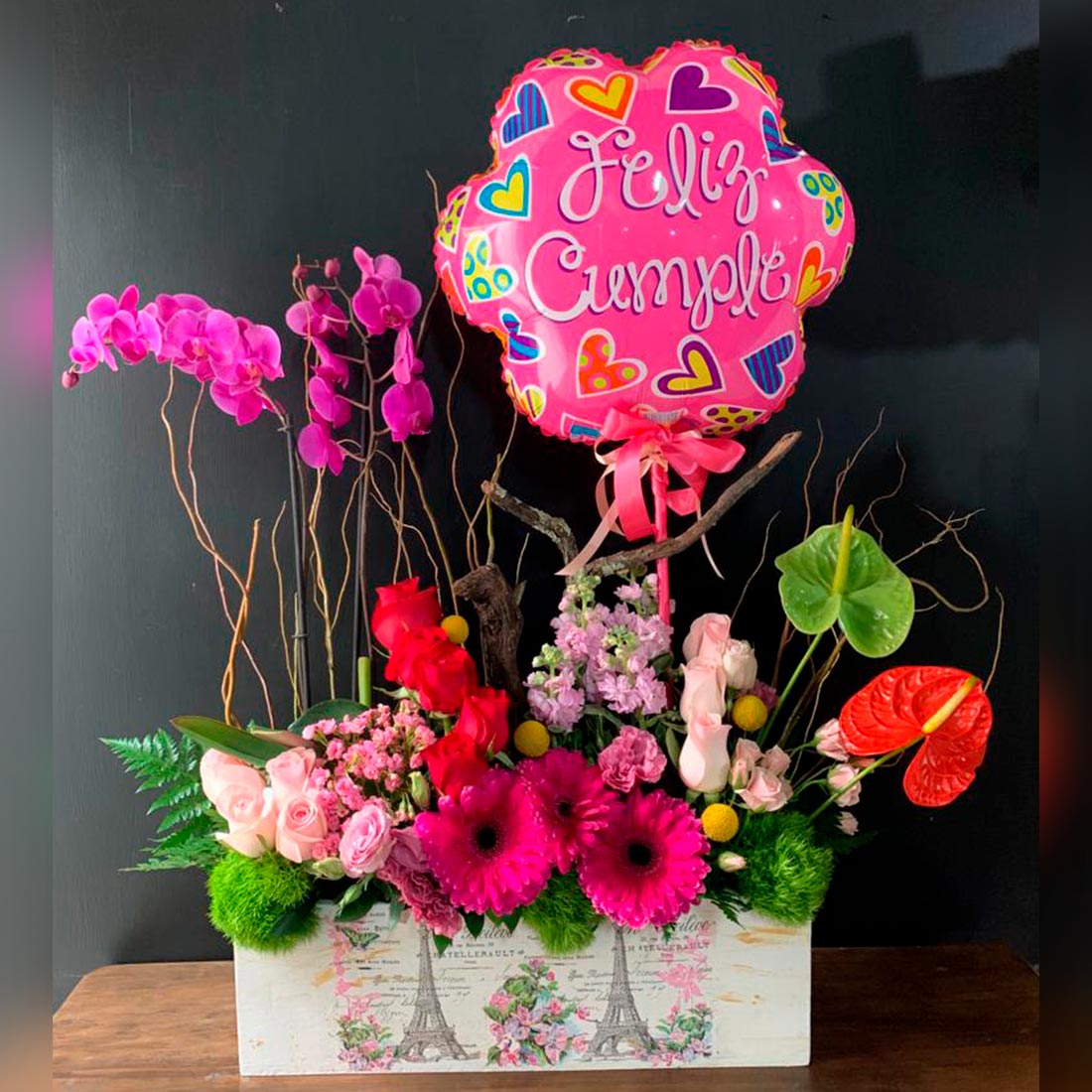 Diseño con flores finas