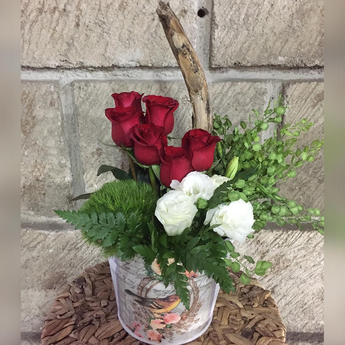 Diseño con flores finas
