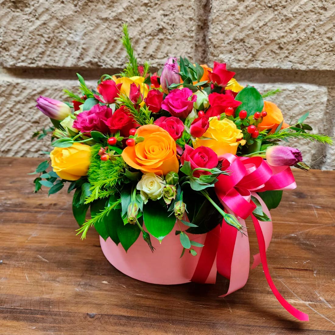 Diseño con flores mixtas