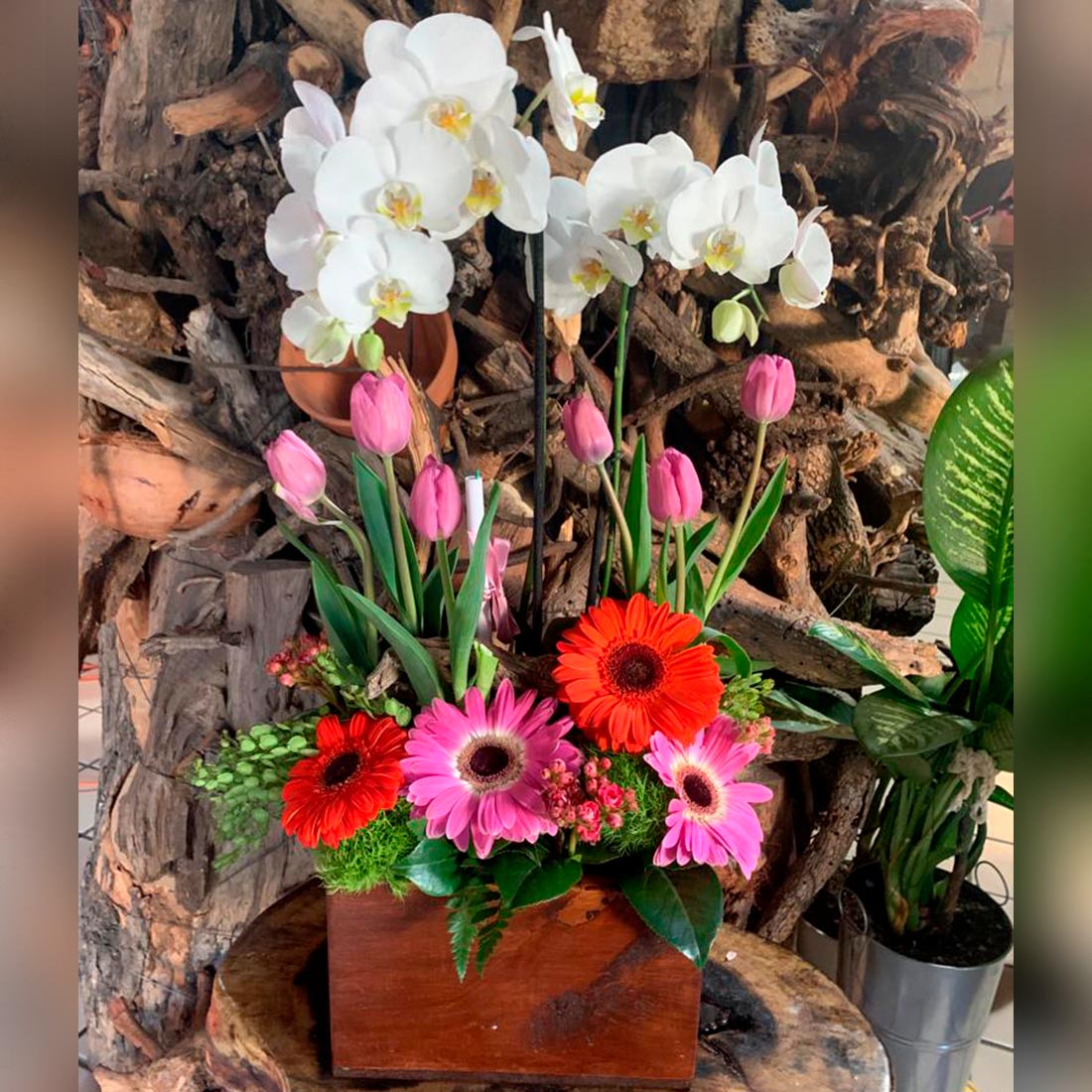 Diseño con flores finas