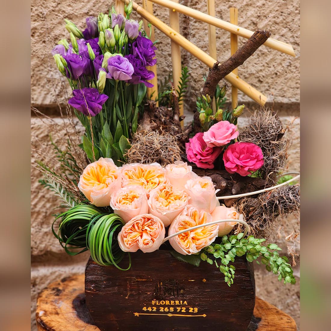 Diseño con flores finas