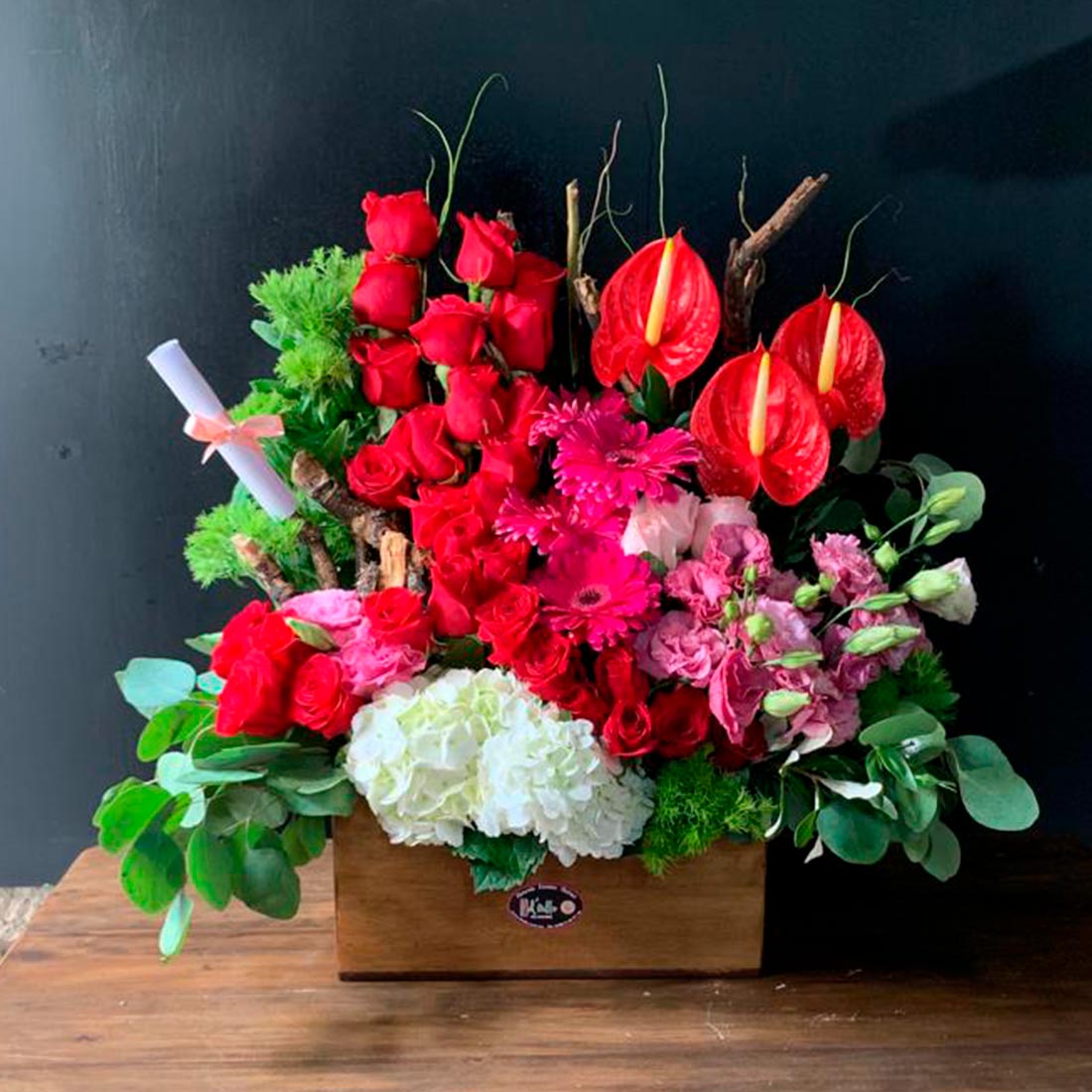 Diseño con flores finas