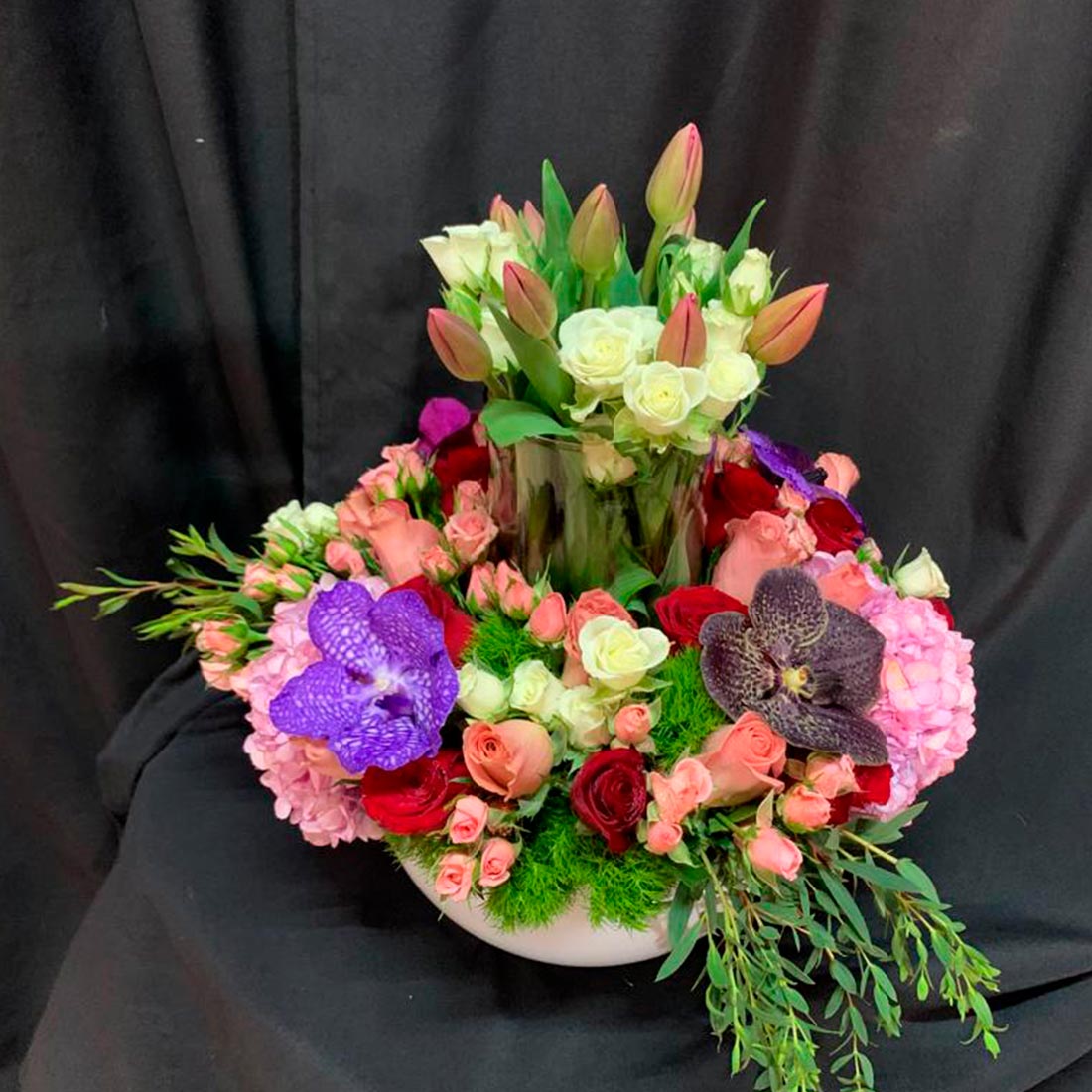 Diseño con flores finas