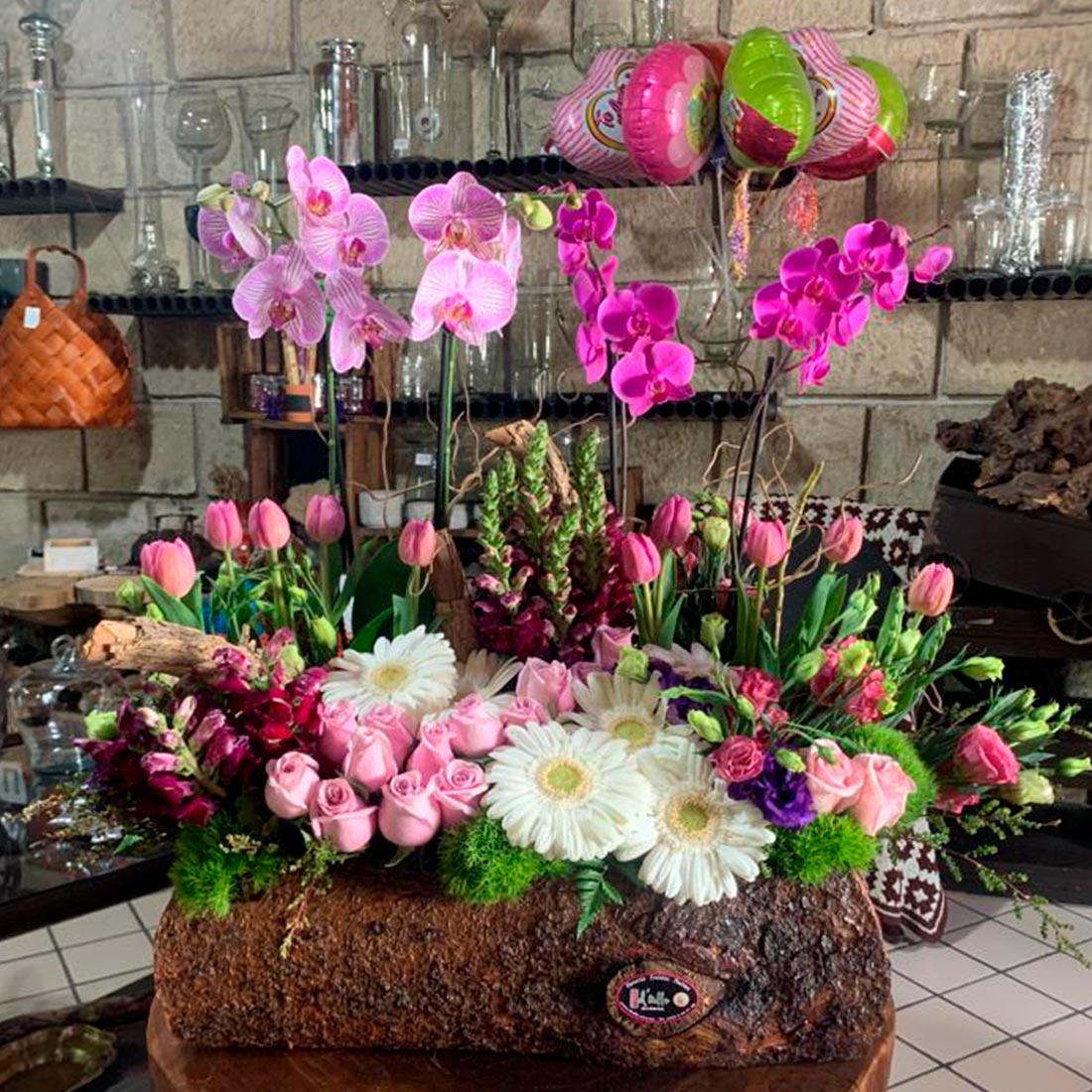 Diseño con flores finas